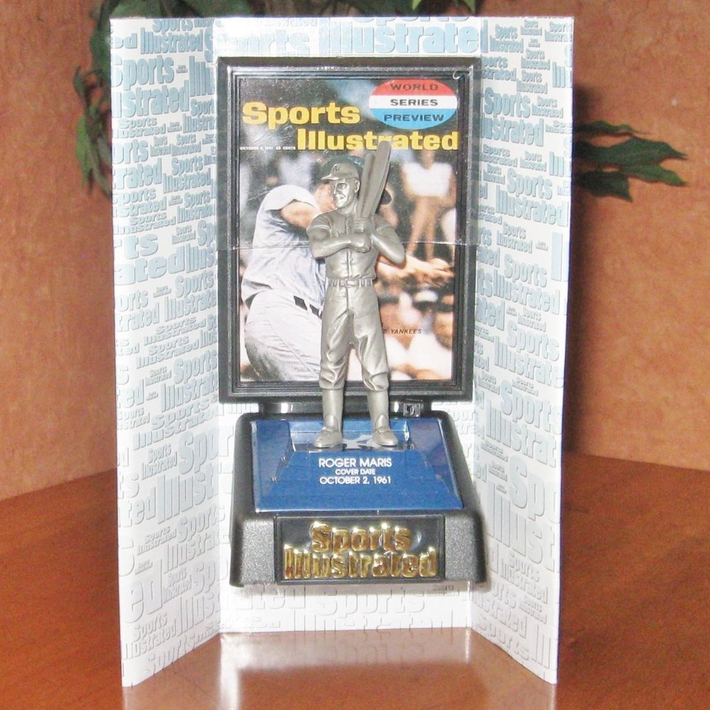 NY Yankees Roger Maris Statue w COA Vintage Baseball Kenner Souvenir